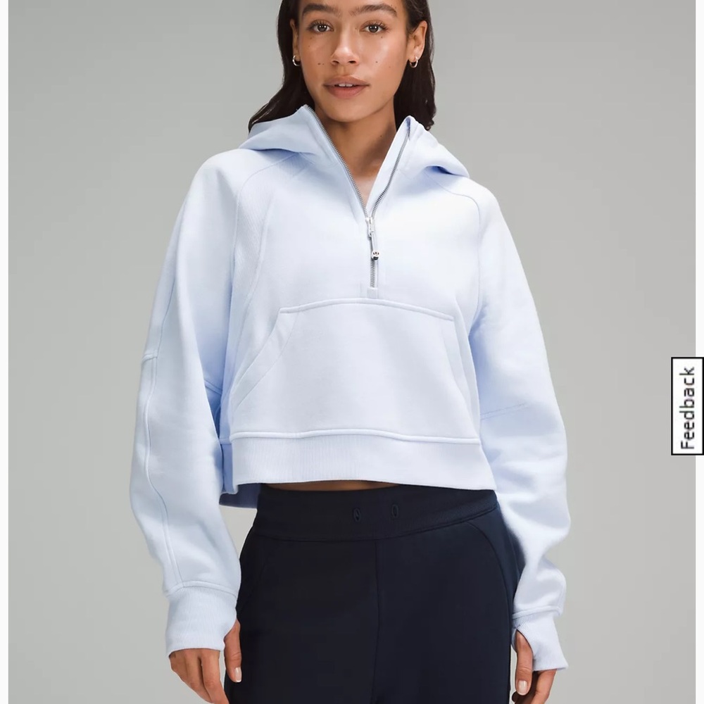Lululemon Scuba Oversized Half-Zip Hoodie blue